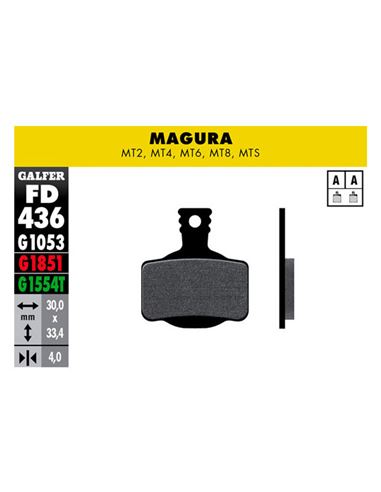 PASTILLAS FD STD MAGURA MT2, MT4, MT6 GALFER